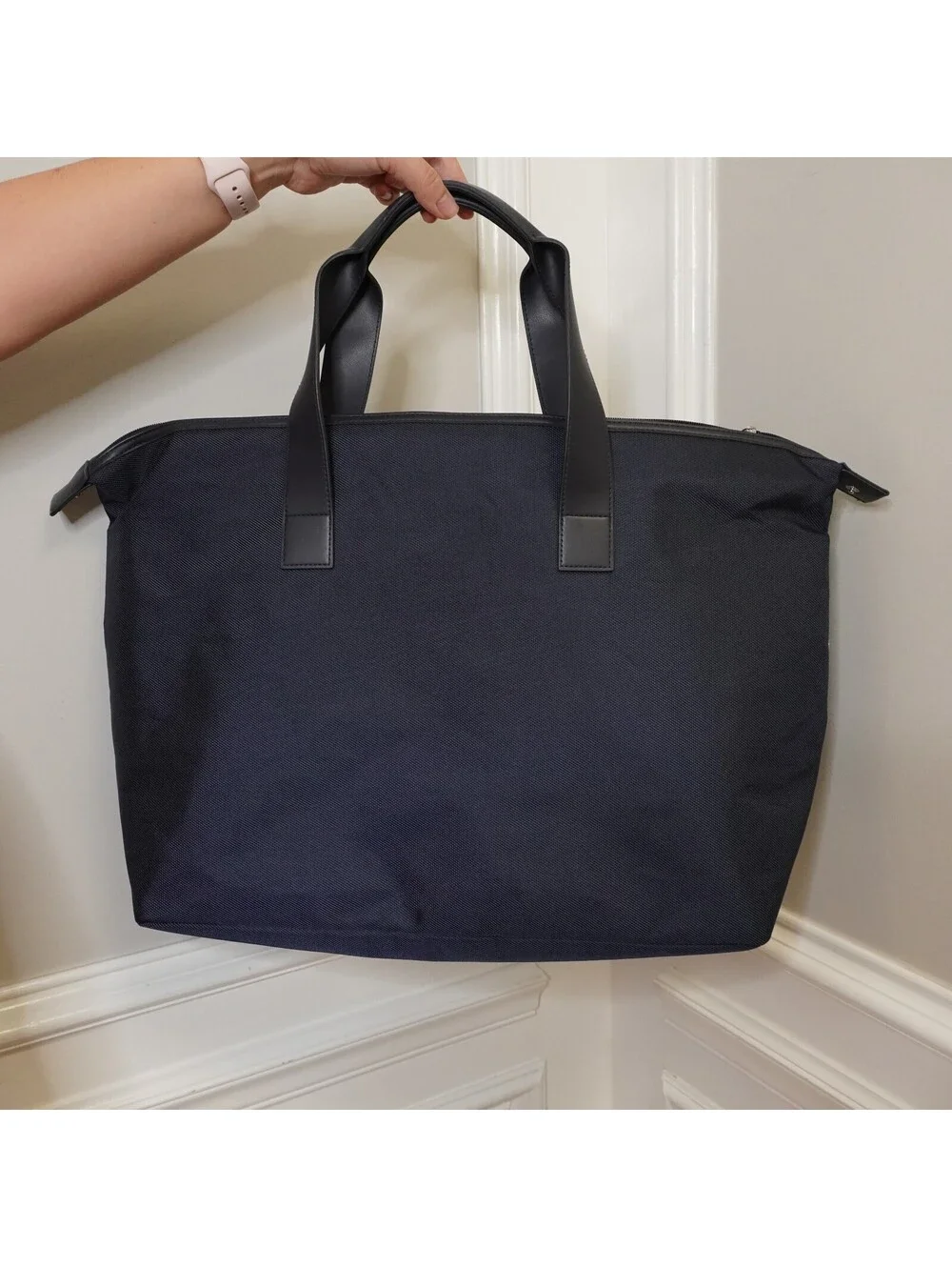 NEW Giorgio Armani Fragrances Black Tote Bag with Leather Handles